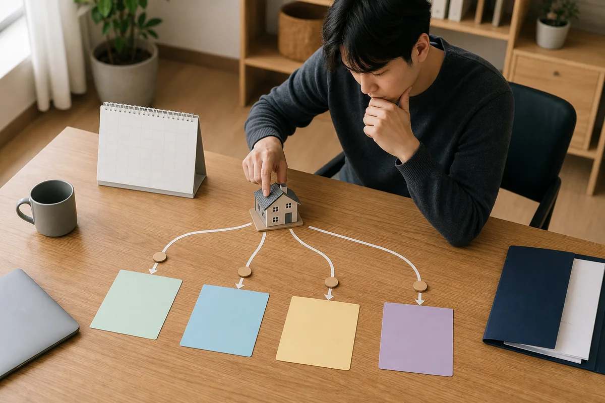 임차인이 전세대출 대환과 연장·증액·신규 계약을 구분하는 모습