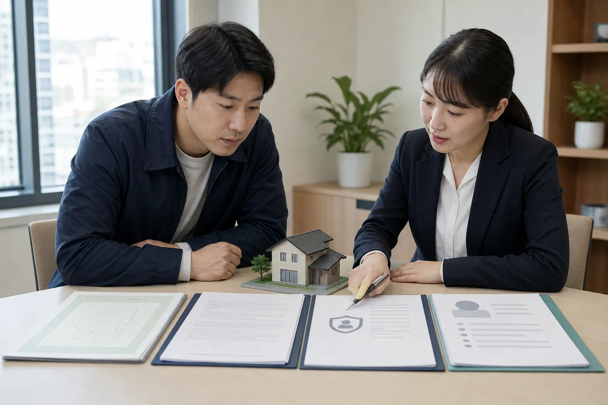 임차인이 전세계약 갱신일과 보증금 증액분의 대출 일정을 확인하는 모습