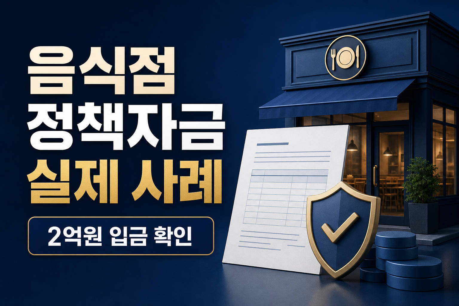 음식점 정책자금 실제 사례