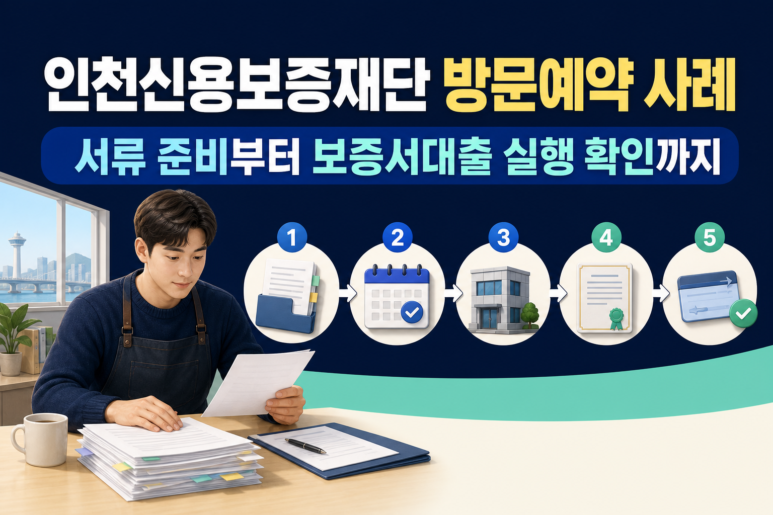 인천신용보증재단 대출 후기, 신보 방문예약 및 준비서류부터 보증서대출 실행 안내까지
