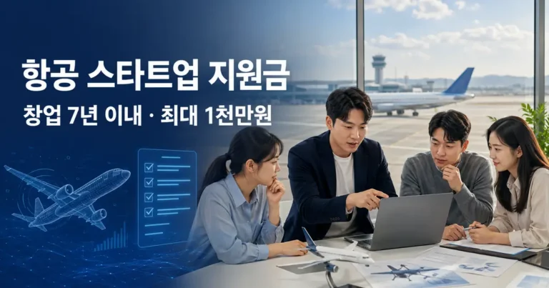 항공 스타트업 지원금 신청방법, 2026 한국공항공사 최대 1천만원 사업계획서 평가