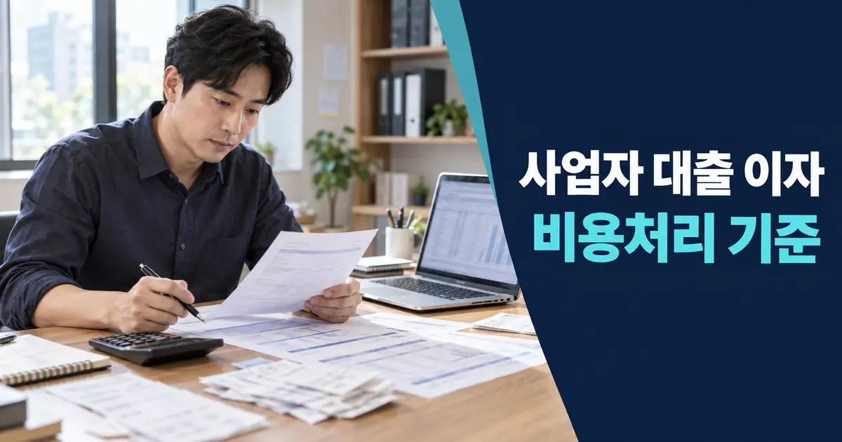 사업자 대출 이자 비용처리 방법, 원금 생활비 사업용 계좌 증빙