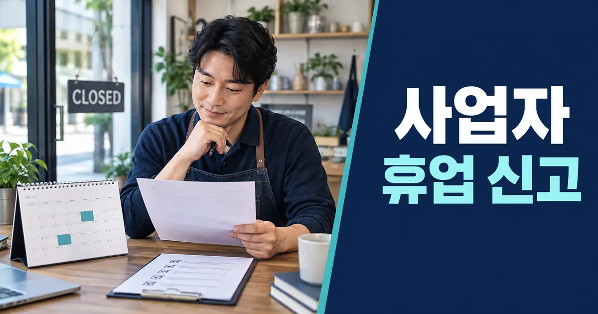 사업자 휴업하면 정책자금 대출은 어떻게 될까? 휴업신고 상환 재개업 순서