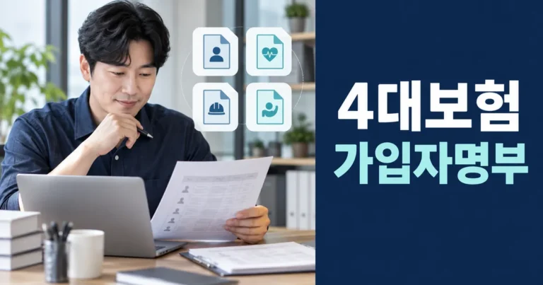 4대보험 사업장 가입자명부 발급방법, 정책자금 직원 수 소상공인 증빙