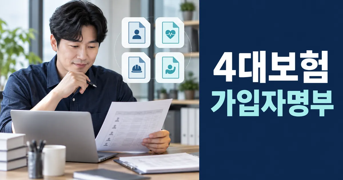 4대보험 사업장 가입자명부 발급방법, 정책자금 직원 수 소상공인 증빙