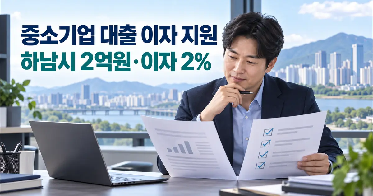 중소기업 대출 이자 지원 신청방법, 2026 하남시 운전자금 2억원 이자 2%