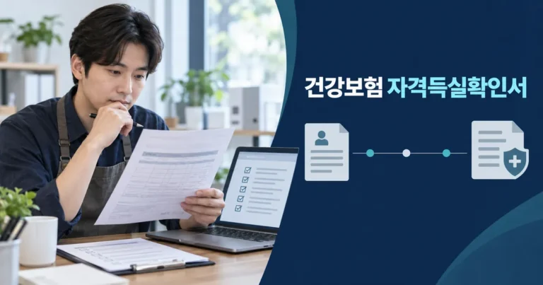 건강보험 자격득실확인서 발급방법, 1인 사업자 정책자금 무고용 증빙