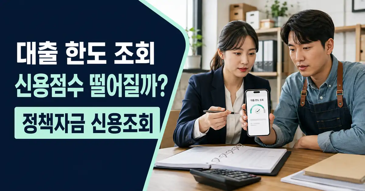 사업자 정책자금 신용조회 기록 차이, 대출 한도 조회하면 신용점수 떨어질까