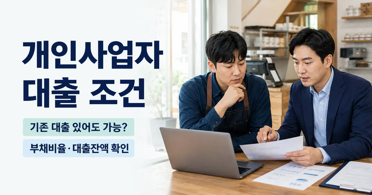 개인사업자 대출 조건, 기존 대출 있어도 정책자금 신청 가능할까?