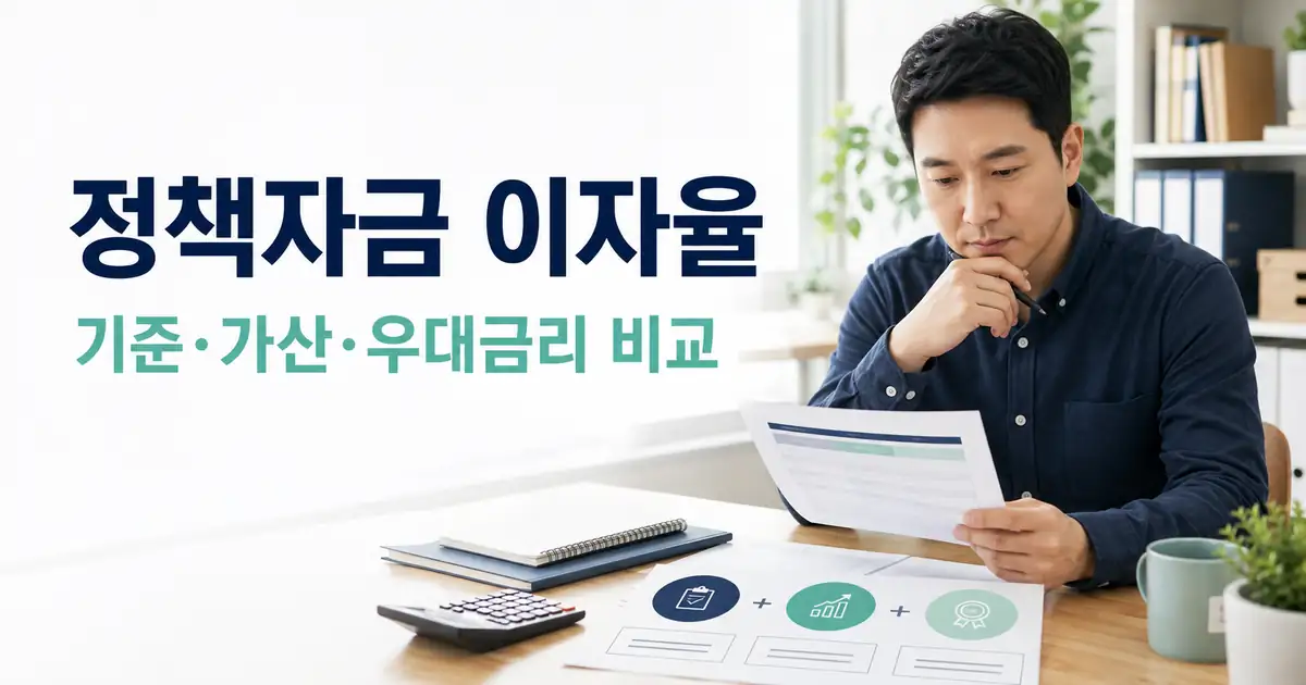 정책자금 이자율 확인방법, 기준금리 가산금리 우대금리 이차보전 차이